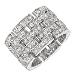 Cartier Diamond Maillon Panthère Wide Band Ring