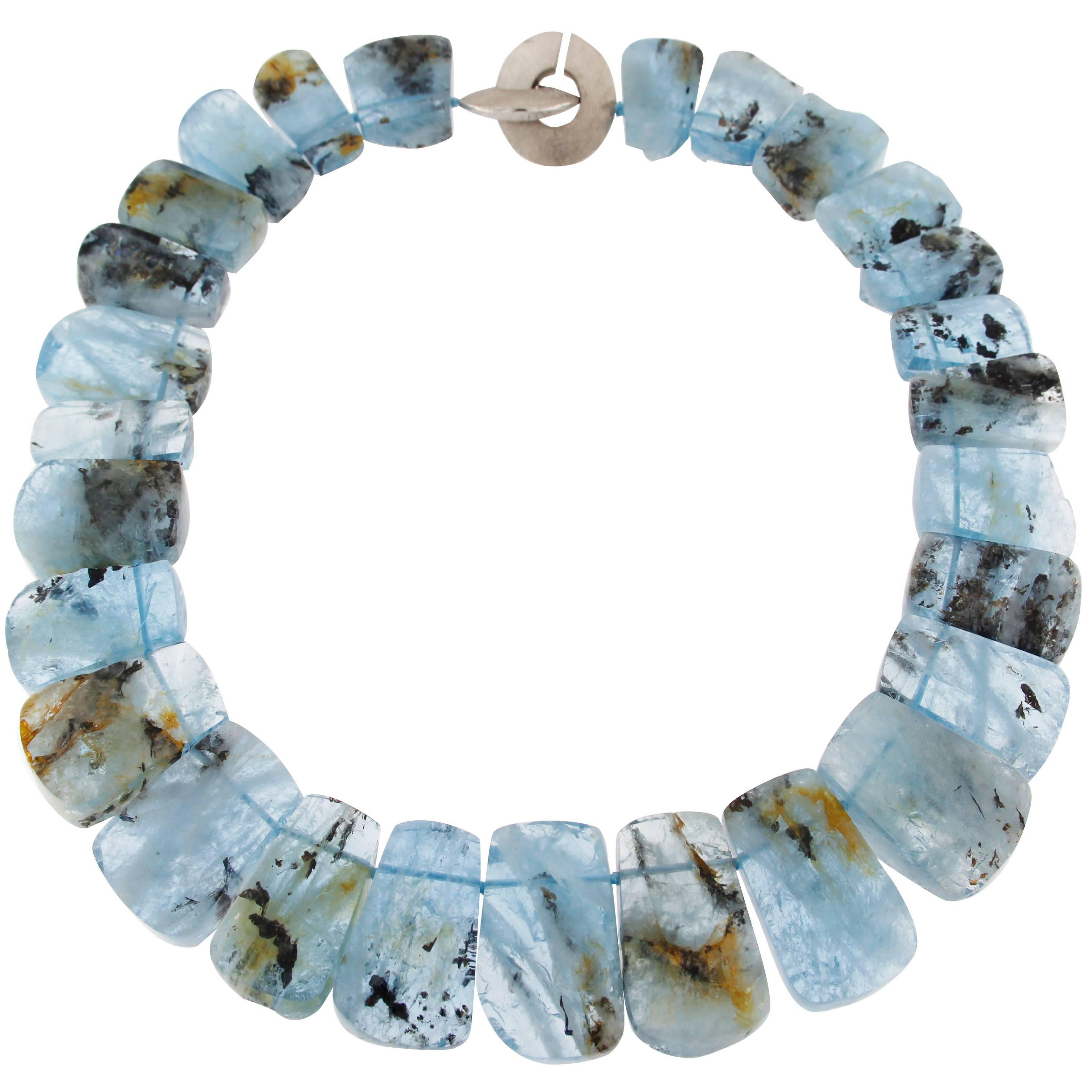 Aquamarin-Halskette von Alex Jona