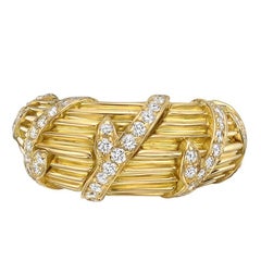 Cartier Yellow Gold Diamond Vine Ring
