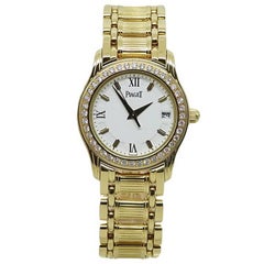 Piaget Ladies Yellow Gold Diamond Bezel Polo Quartz Wristwatch