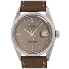 Rolex stainless steel Datejust Smooth Bezel Taupe Dial wristwatch, circa 1971