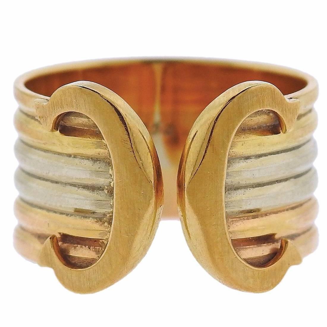 Cartier CC Gold Cuff Ring