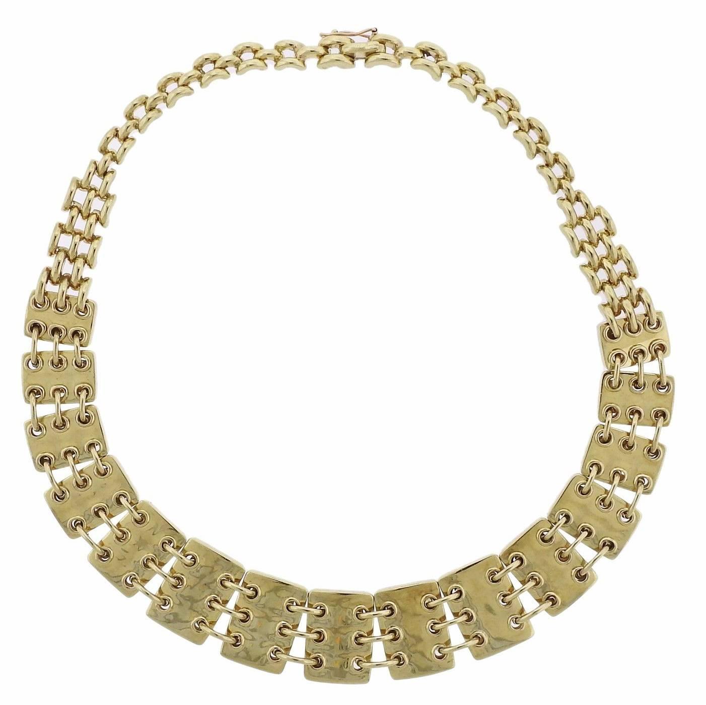 Jose Hess Gold Link Necklace