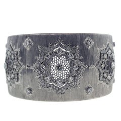 Buccellati White Gold and Diamond Cuff Bracelet