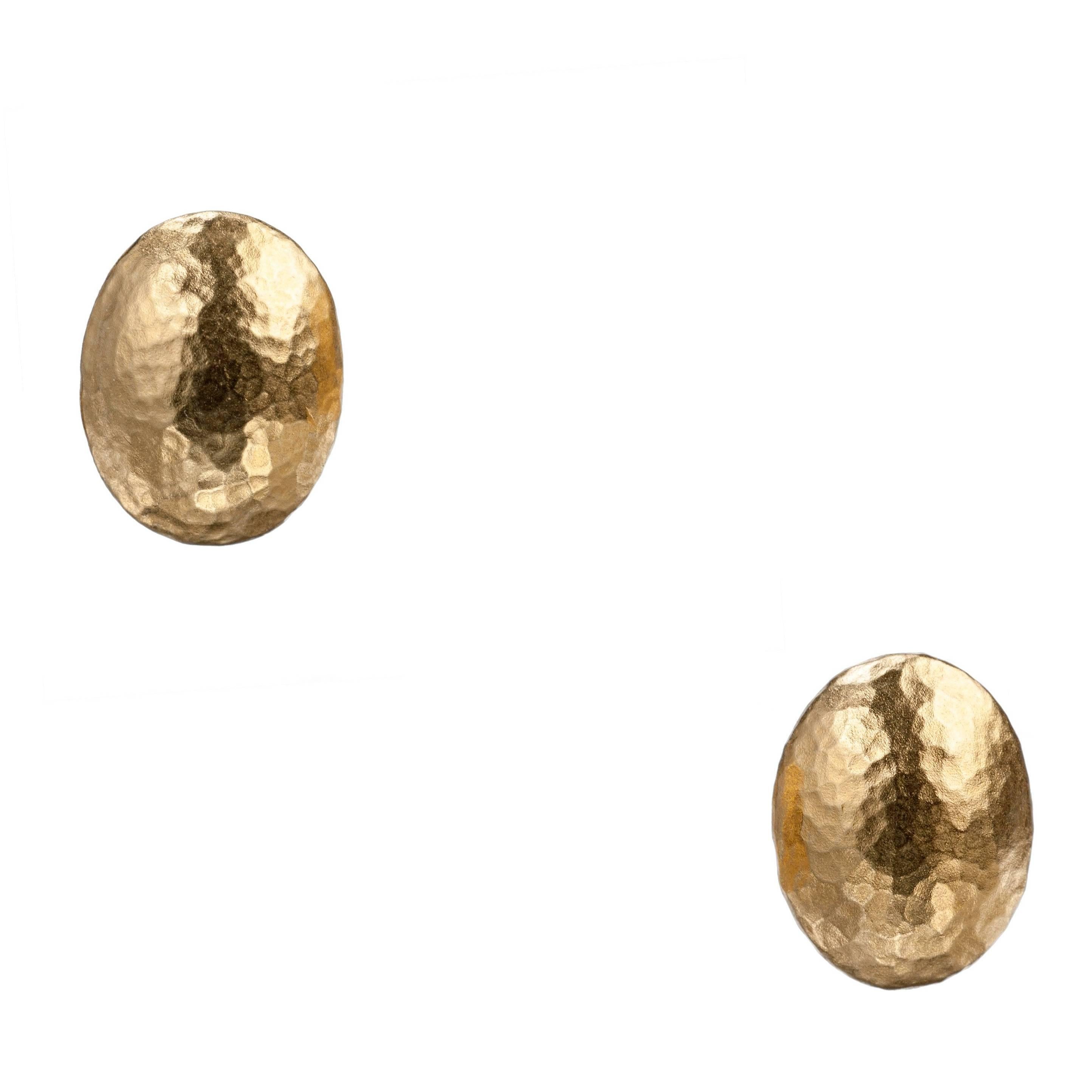 Gurhan “Jordan” Earrings in 24 Karat Yellow Gold For Sale