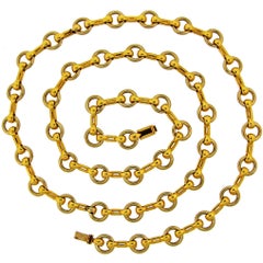 1980er Jahre Cartier Goldkette Halskette