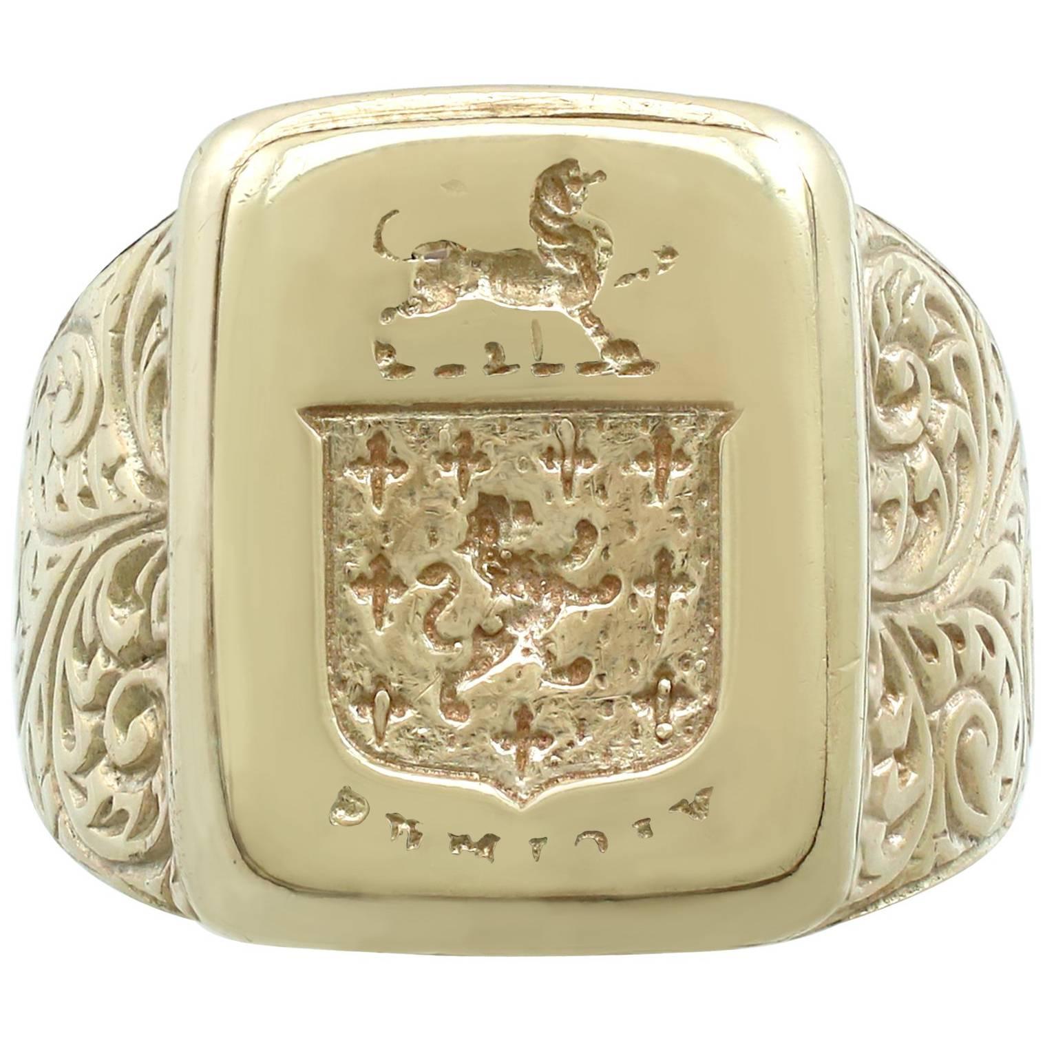 Antique American Yellow Gold Signet Ring