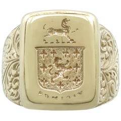 Antique American Yellow Gold Signet Ring