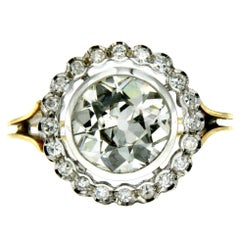 Victorian Style 3.46 Carat Diamond Gold Ring
