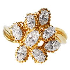 Retro Oscar Heyman & Brothers Diamond Cocktail Ring