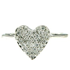 Diamond Heart Gold Ring