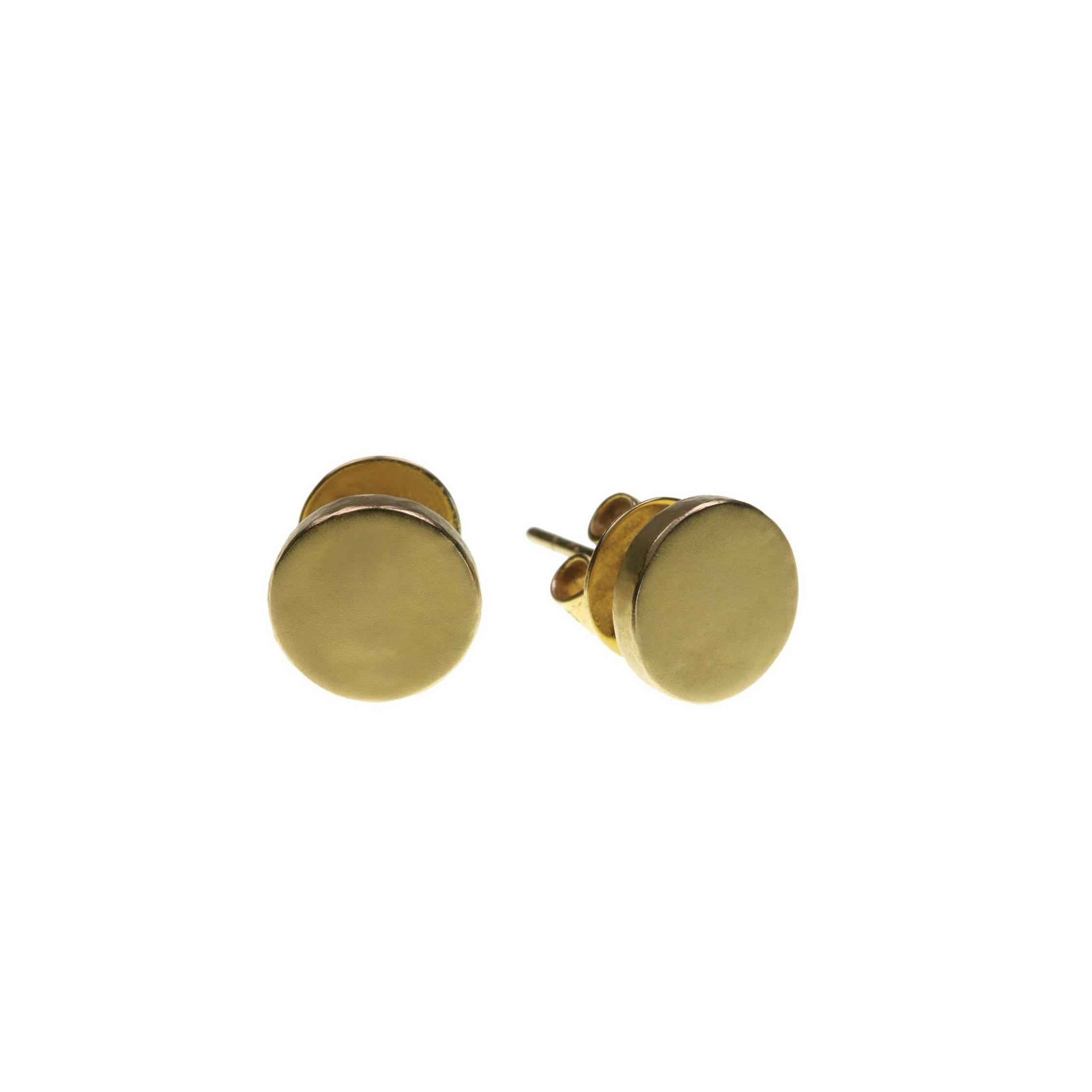 Youmna Fine Jewellery 18 Karat Yellow Gold Pastilles D'Or Stud Earrings For Sale