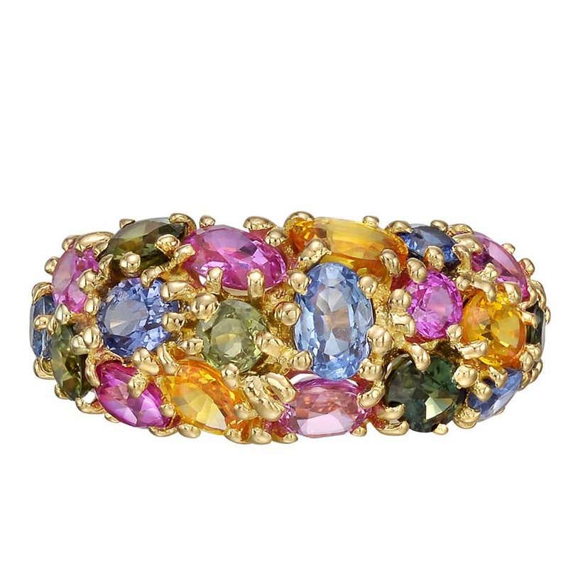 Chaumet Multicolored Sapphire Band Ring at 1stDibs