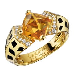 Cartier Citrine Diamond "Panthère" Ring