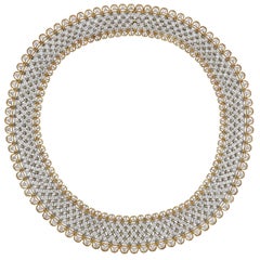 Exquisite Buccellati Diamond Gold Necklace