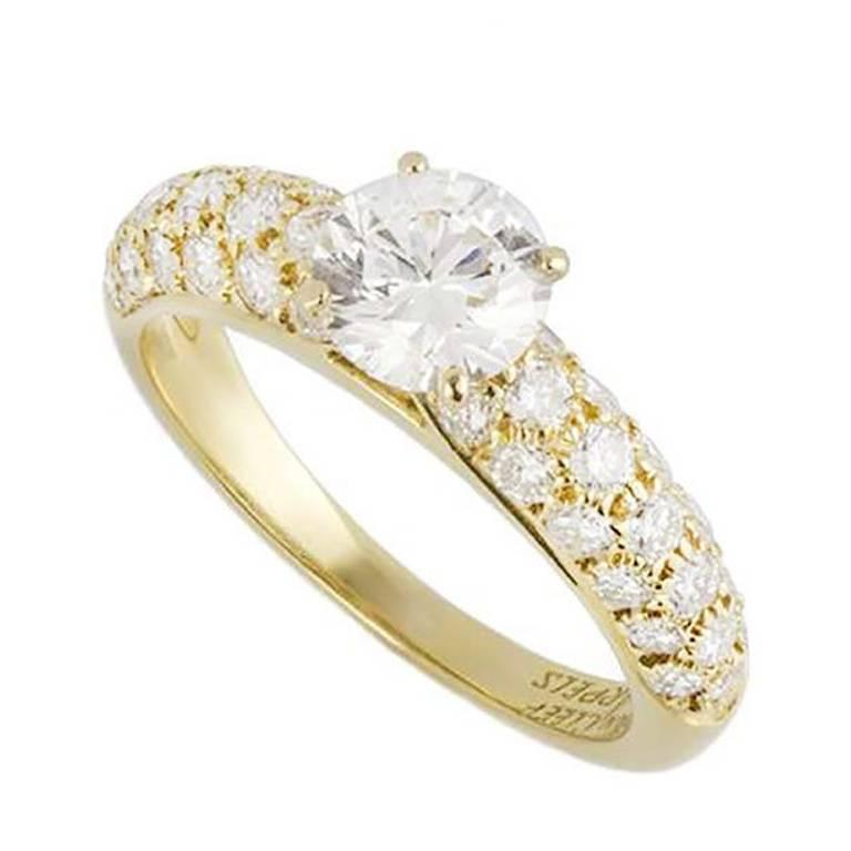 Van Cleef & Arpels Yellow Gold Round Brilliant Cut Diamond Ring