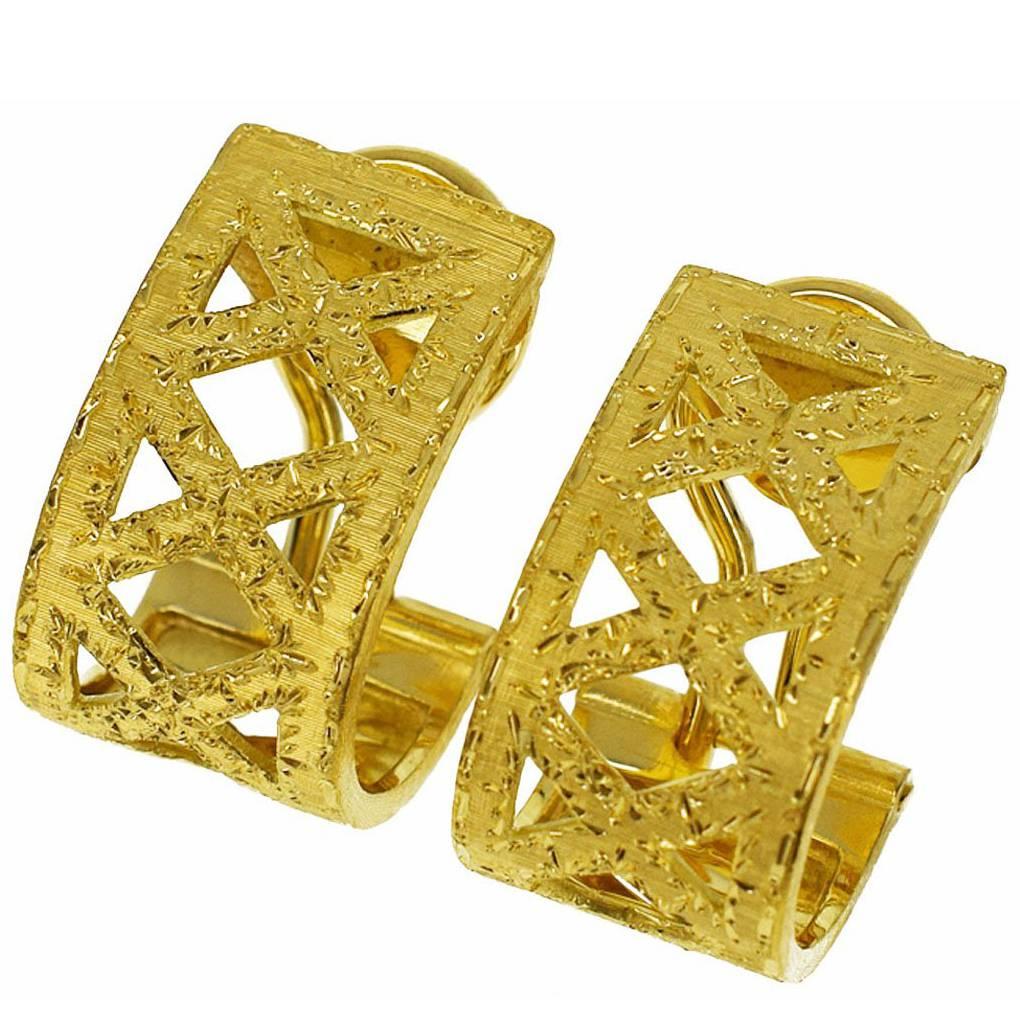 Federico Buccellati Design 18 Karat Yellow Gold Clip Earrings