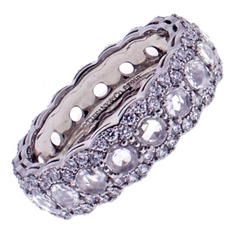 Tiffany & Co. Cobblestone Rose Cut and Brilliant Diamonds Band Ring
