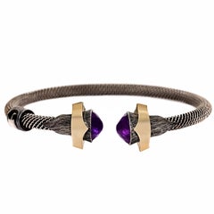 Amethyst Bracelet with Rose Gold and Silver Details