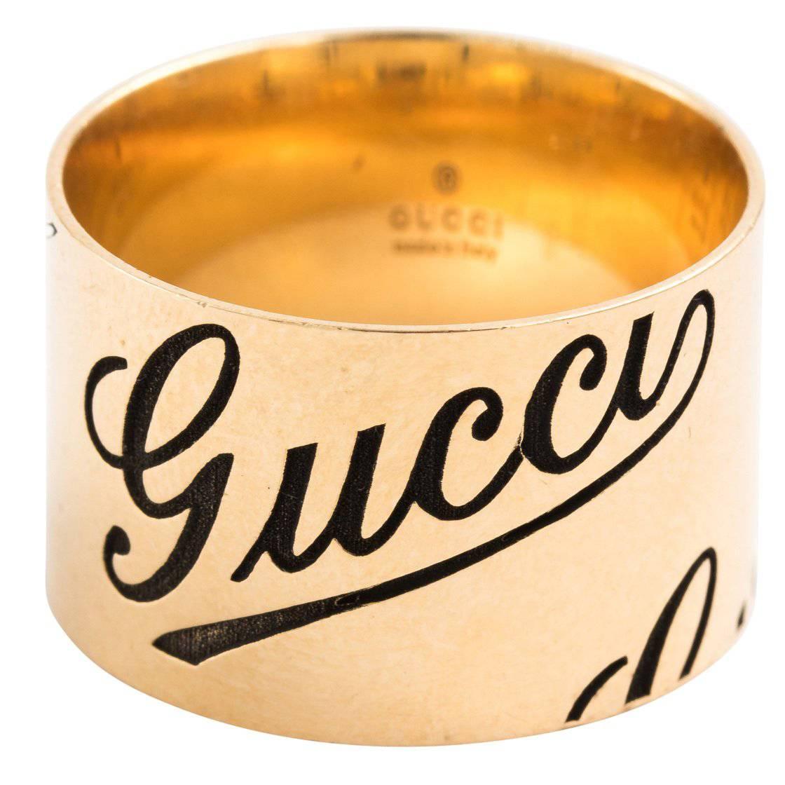 Gucci Gold Band Ring For Sale