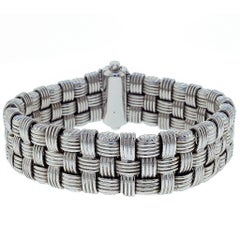 Wide Woven Design Bracelet