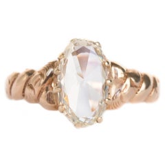 1.00 Carat Diamond Yellow Gold Diamond Engagement Ring