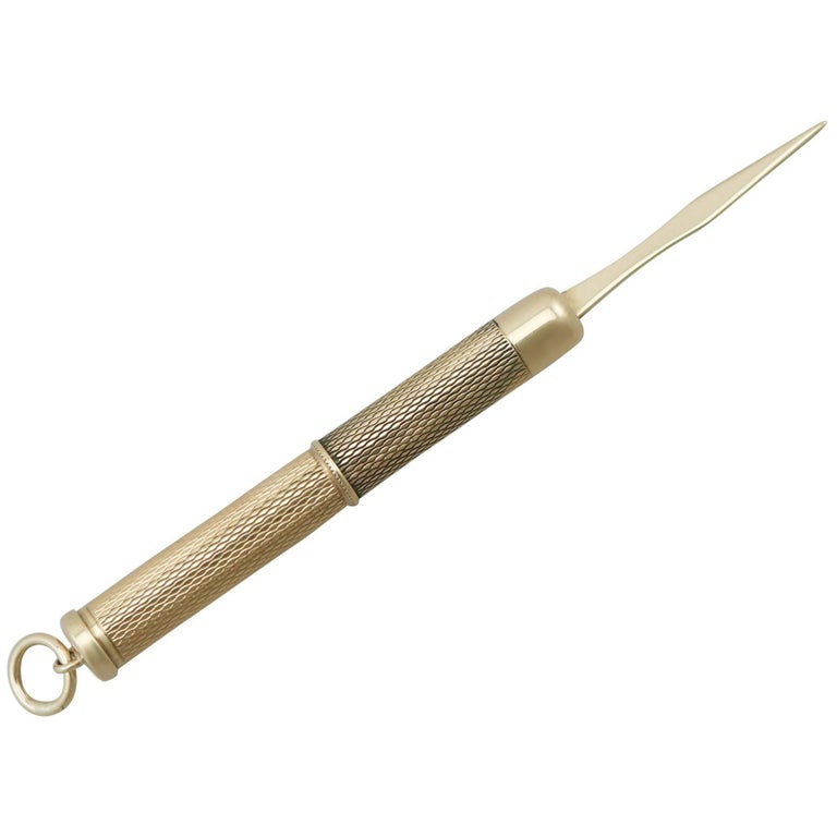 1980s Yellow Gold Toothpick For Sale at 1stdibs