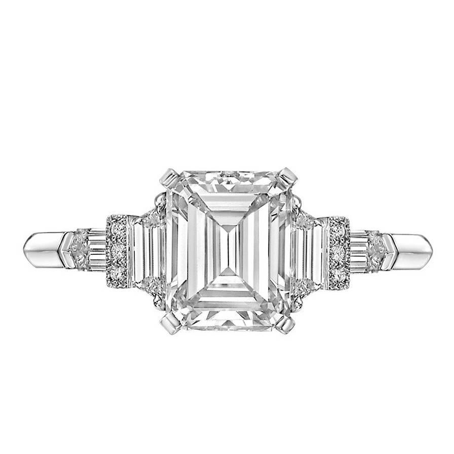 Raymond Yard 1.61 Carat Emerald-Cut Diamond Ring