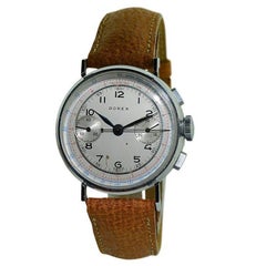 Dorex Stainless Steel New Old Stock Chronograph Manual Wristwatch, circa 1940s