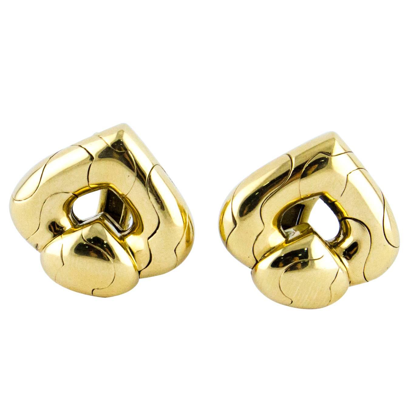 Marina Bulgari Clip-On Yellow Gold Earrings