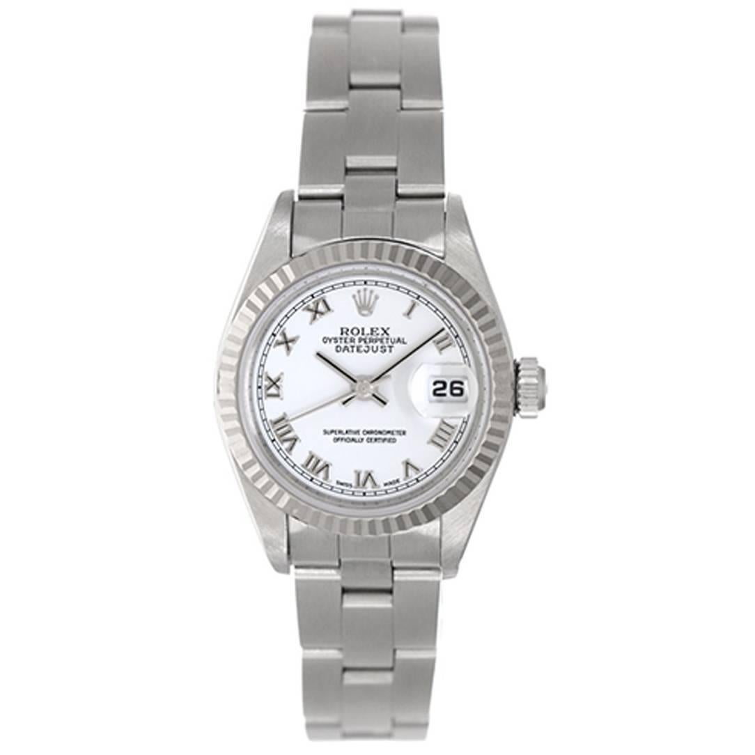 Rolex Ladies White Gold Stainless Steel Datejust Wristwatch Ref 79174