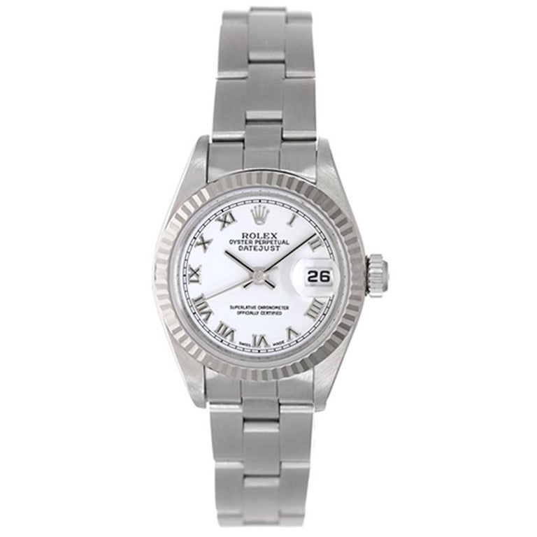 datejust white gold and stainless steel automatic