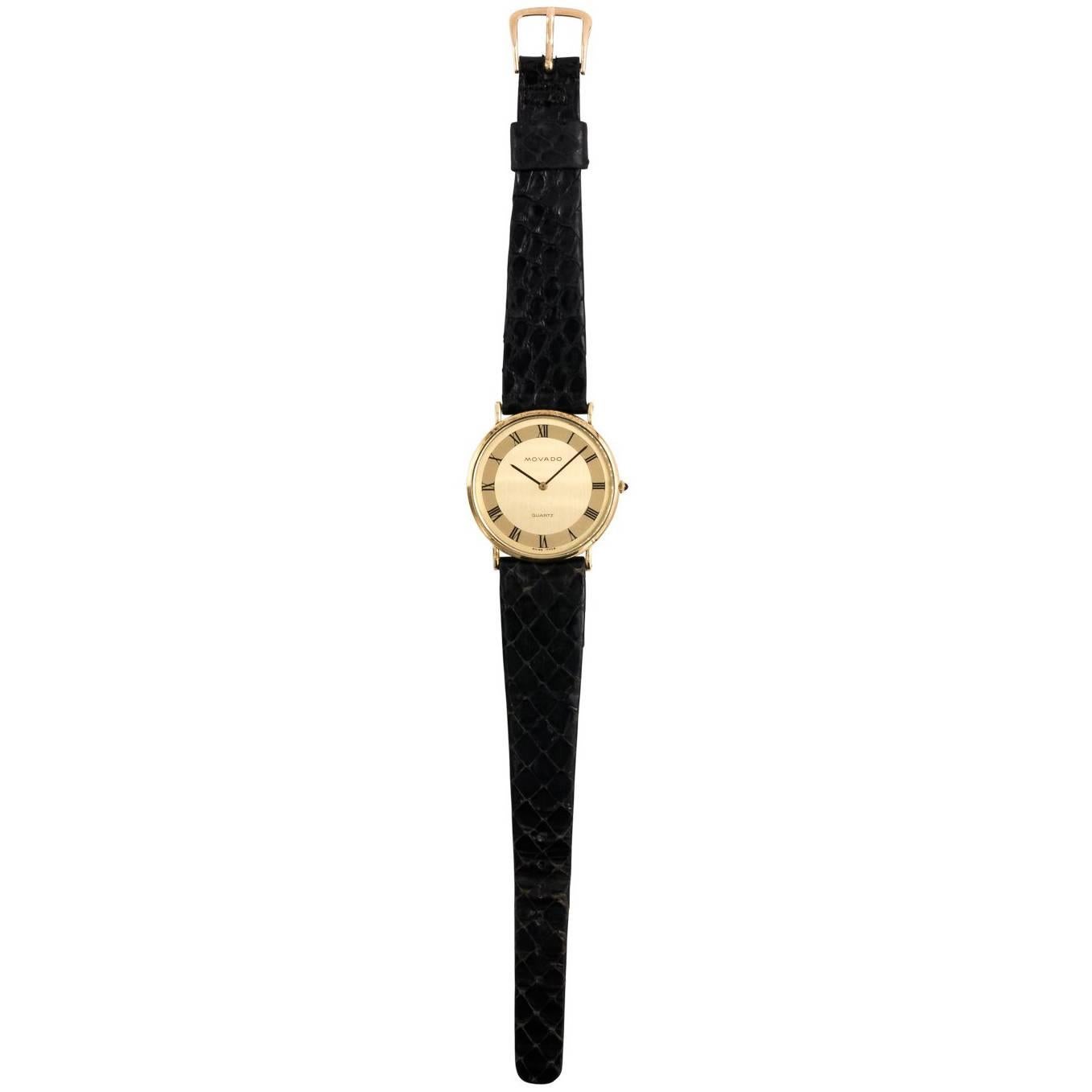 Movado Uhr aus 14 Karat Gold