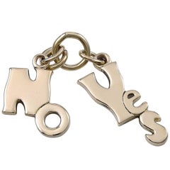 Vintage Gold Yes/No Charm