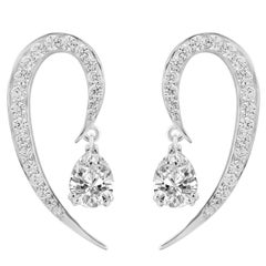 Liv Luttrell Full Curve White Gold and Diamond Earrings