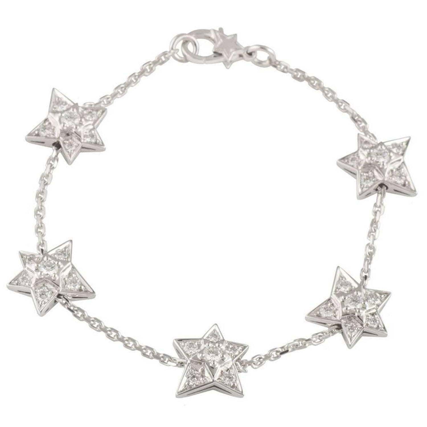 Chanel White Gold Diamond Comete Bracelet 0.90 Carat at 1stDibs | chanel comete  bracelet, chanel diamond bracelet