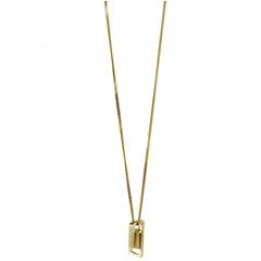 Emer Roberts Small Link Gold Art Deco Necklace Pendant