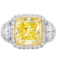 5.15 Carat Canary Yellow Diamond Ring