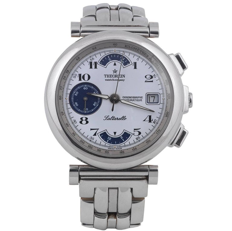 Theorein Stainless Steel Saltarello Chronograph Self-Winding Wristwatch For Sale