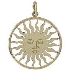 Gold St. Moritz Sun Face Charm