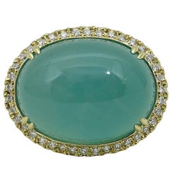 Pamela Huizenga 125.68 Carat Aquaprase Yellow Gold Ring