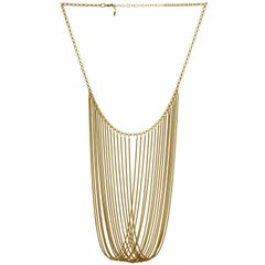 Necklace Statement Multi Snake Chain Gold-Plated Brass Greek Jewelry