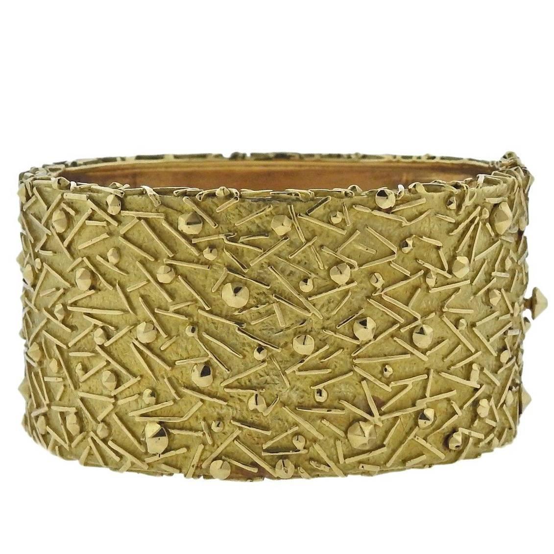 1970s Tiffany & Co. Gold Bangle Bracelet For Sale