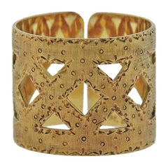 Buccellati Yellow Gold Wide Band Ring