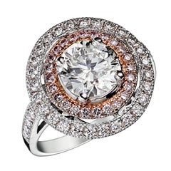 Louison Ring in 18 Karat Pink and White Gold Diamond