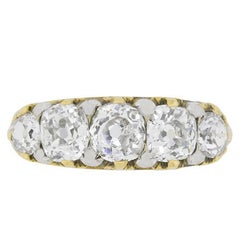 Victorian 2.30 Carat Five-Stone Diamond Ring, circa 1900s