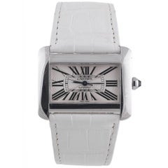 Cartier Stainless Steel Tank Divan Automatic Wristwatch Ref 2612