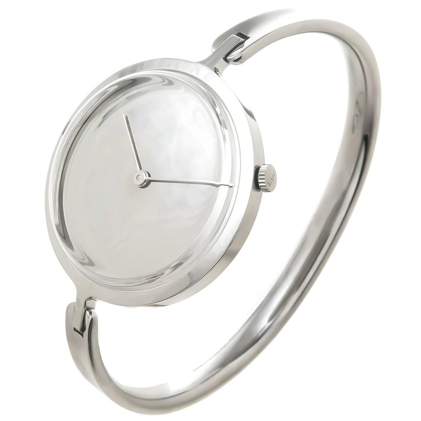 Georg Jensen Ladies Stainless Steel 327 Vivianna Quartz Bangle Bracelet Watch