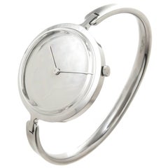 Retro Georg Jensen Ladies Stainless Steel 327 Vivianna Quartz Bangle Bracelet Watch