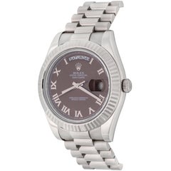 Rolex White Gold President Day-Date II Automatic Wristwatch Ref 218239